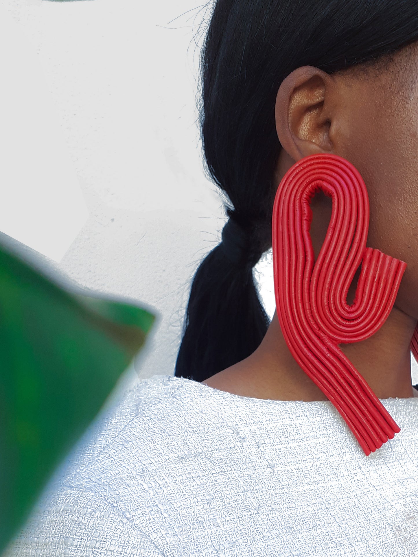 Flow earrings - red big