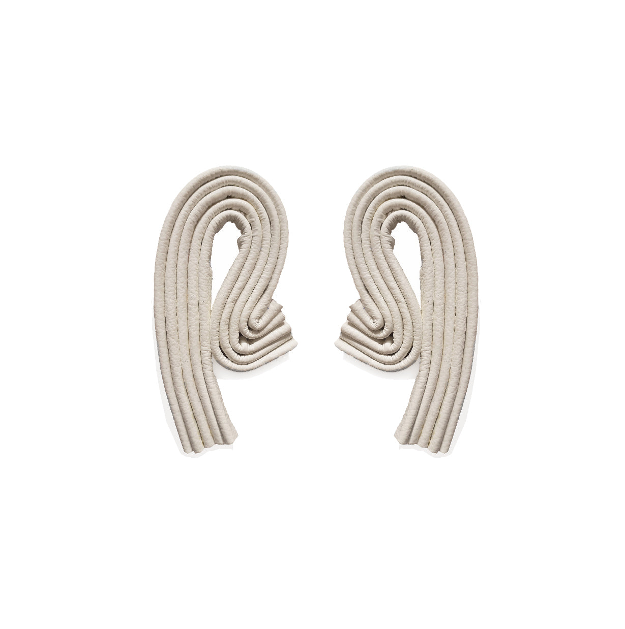 Flow earrings - white medium